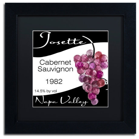 Color Bakery 'Wine Valley Two' Art, Black Frame, Black Matte, 11"x11"