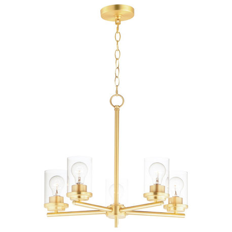 Maxim Corona 5-Light Chandelier 10205CLSBR - Satin Brass