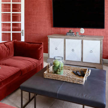 Grasscloth Media Room