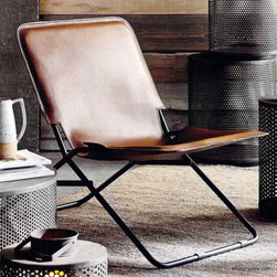 Roost Ludlow Leather Folding Chair - SKU: F383 - Armchairs And Accent Chairs
