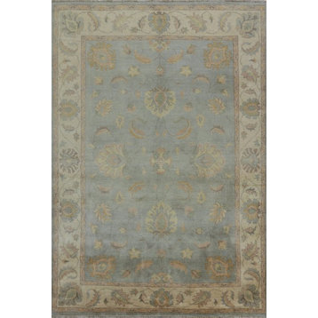 Peshawar Hand Knotted Area Rug, 6'x8'