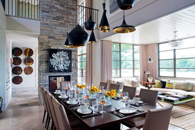Example of a trendy dining room design in Toronto