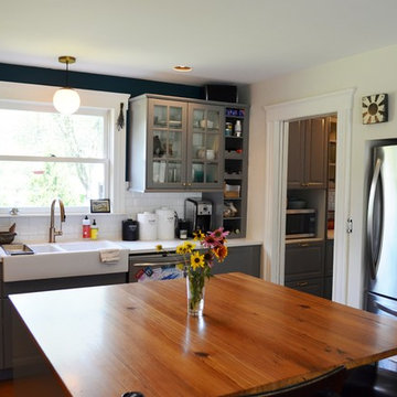 Longleaf pine countertop that was originally flooring