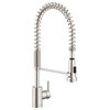 Parma Single Handle Pre-Rinse Kitchen Faucet, Stainless Steel