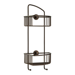 nie wieder bohren - Germany - no drilling required Corner Shower Caddy - Oil Rub Bronze - Shower Caddies