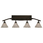 Toltec Lighting - Toltec Lighting 174-BC-7195 Bow - Four Light Bath Bar - Shade Included.IS THIS A CHAIN HUNG FIXTURE?: NoWarranty: 1 YearAssembly Required: YesBackplate Length: 20.00* Number of Bulbs: 4*Wattage: 100W* BulbType: Medium* Bulb Included: No