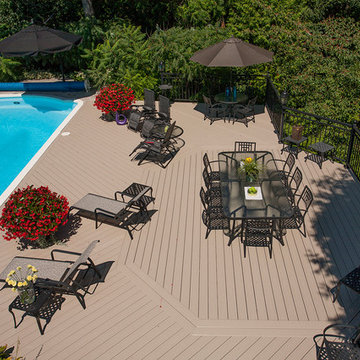 Inground pool deck over 40 foot cliff.