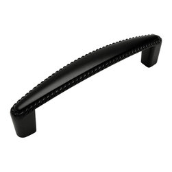 Cosmas - Cosmas 4111FB Flat Black Rope Cabinet Pull, 3-3/4" Hole Centers, Set of 25 - Cabinet And Drawer Handle Pulls