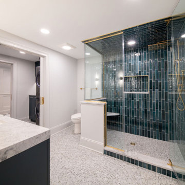 Art Deco-Inspired Basement, Pool, and Cabana