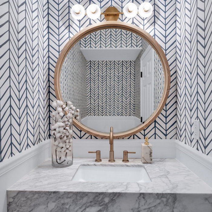 Inspiration for a powder room remodel in San Francisco