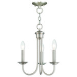 Livex Lighting - Livex Lighting 42683-91 Estate - Three Light Chandelier - This elegant classic chandelier is impeccably desiEstate Three Light C Brushed Nickel *UL Approved: YES Energy Star Qualified: n/a ADA Certified: n/a  *Number of Lights: Lamp: 3-*Wattage:60w Candelabra Base bulb(s) *Bulb Included:No *Bulb Type:Candelabra Base *Finish Type:Brushed Nickel