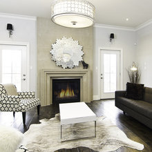 black and white rooms
