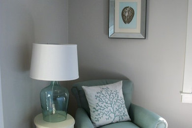 Beach style bedroom photo in Boston
