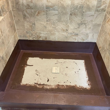 Tile Shower floor Repair-- process