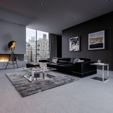Bergamo Sectional Sofa in Black