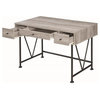3-Drawers Writing Desk in Gray Driftwood Finish