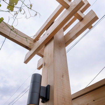 Custom Cedar Privacy Fence, Pergola & Backyard Landscape Transformation