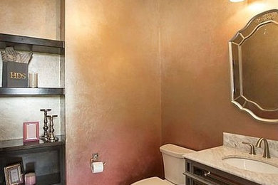 Powder room - transitional powder room idea in Other