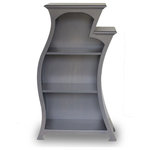 dust furniture* - Bookcase No. 2 - Curved, Stepped Bookcase, Slate Stain - Bookcase No.2 is an unconventional bookcase with lots of shelf space.  A Dust classic, Bookcase No.2 will bring personality and life to your room while giving you a place to display your favorite books or treasured keepsakes.