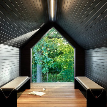 A cozy retreat that overlooks backyard