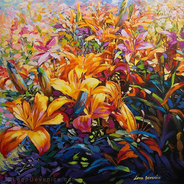 Floral art, Floral painting, Original Paintings for Sale by Leon Devenice