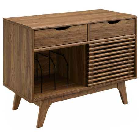 Rennell Record Display Stand - Walnut