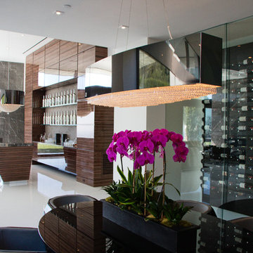 Stradella Project, Beverly Hills Glass Enclosed Wine Cellar