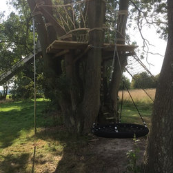 Tree-deck, Tree-top Walkway, Slide, Fireman's Pole and suspended Nest Swing - Products
