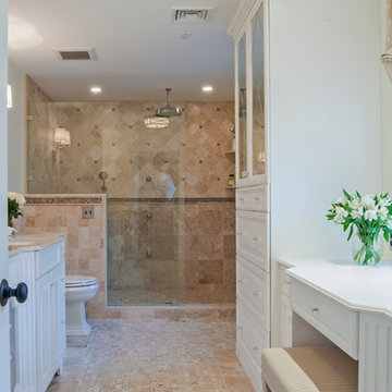Elegant Master Bath In Classic Marble