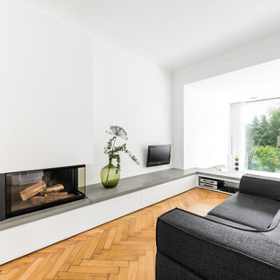 Moderne Wohnzimmer mit Eckkamin Ideen, Design & Bilder - November 2020