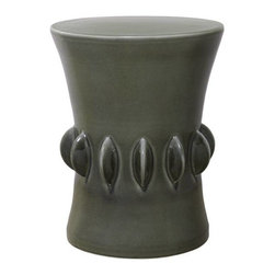 Smoke Grey Jewel Garden Stool - Accent And Garden Stools