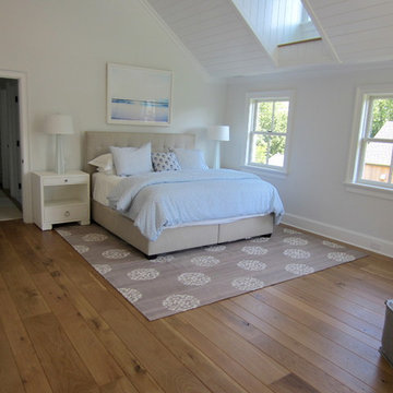 AMAGANSETT: WIDE PLANK CHARACTER WHITE OAK INSTALLED/FINISHED W BONA TRAFFIC HD