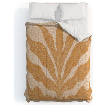 Deny Designs Sewzinski Yellow Seaweed Comforter, Queen