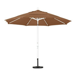 California Umbrella - California Umbrella 11 ft. Aluminum Collar Tilt Double Vented Patio Umbrella in - Outdoor Umbrellas