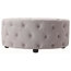 Savannah Tufted Round Entryway Bench Taupe