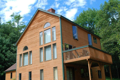 Inspiration for a timeless exterior home remodel in Portland Maine