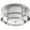 2-Light Flush Mount, Brushed Nickel