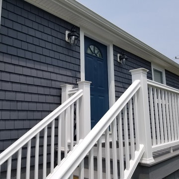 Mastic Cedar Discovery Vinyl Siding and TimberTech Rail System, Wareham, MA