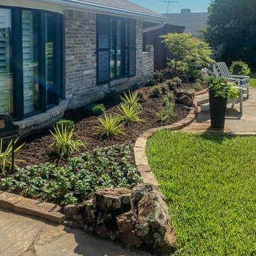 Front Entry Transformation: Flagstone Patio & Specimen Garden | Dallas, TX