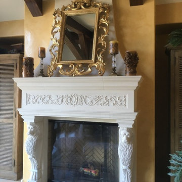 Venetian plaster on fireplaces