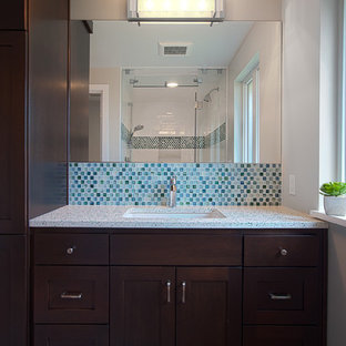75 Beautiful Black Bathroom With Recycled Glass Countertops