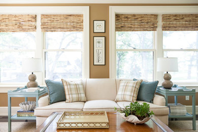 Inspiration for a large transitional enclosed living room in Cedar Rapids.