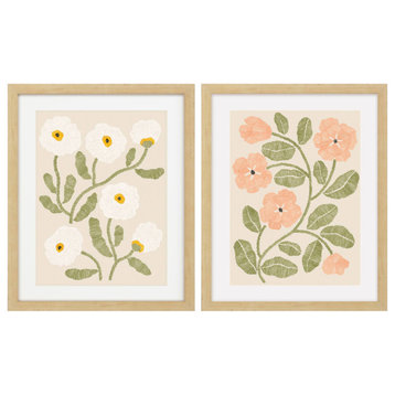 Embroidery Florals-B Artwork, 2-Piece Set