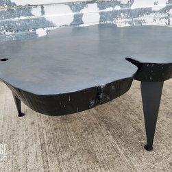 Gray Live Edge Coffee Table - Coffee Tables