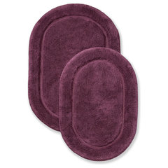 2 Piece Cotton Oval Washable Bathroom Rug Set - Contemporary - Bath Mats -  by Blue Nile Mills Inc.