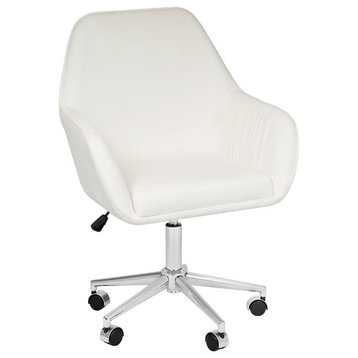 Kelly Swivel Vanity Chair, White