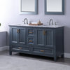 Isla Single Bathroom Vanity Set, Classic Blue, 60", Without Mirror