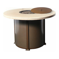 Homecrest Valero 54" Round Balcony Height Fire Table - Fire Pits