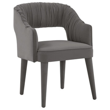 Zora Gray Velvet Dining Chair