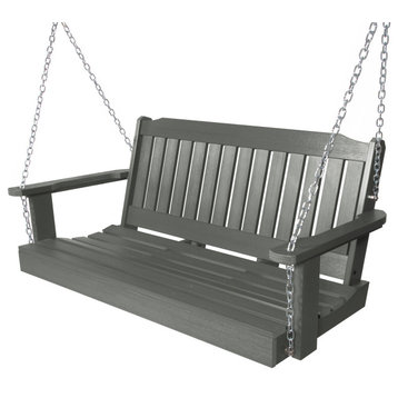 Linden Porch Swing 4', Gray